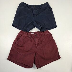 Bear Bottom‎ Lot Of 2 Shorts 5.5" Stretch Elastic Waist Zip Button Large Mens